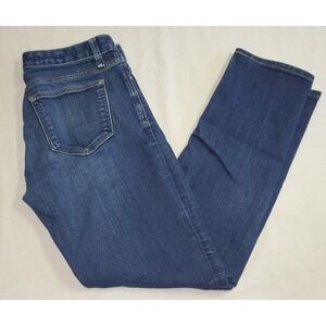 Gap Real Straight Jeans Womens 28r Dark Wash Blue Denim 1969 Mid Rise